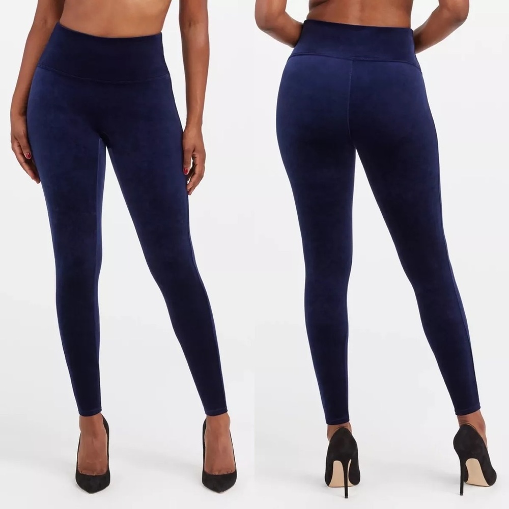Spanx Velvet Legging in Dark‎ Blue Navy Size S